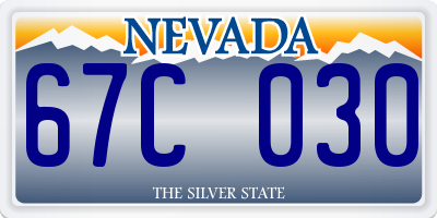 NV license plate 67C030