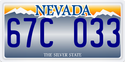 NV license plate 67C033