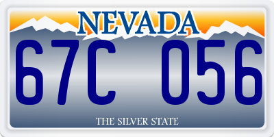 NV license plate 67C056