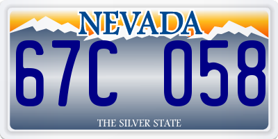 NV license plate 67C058