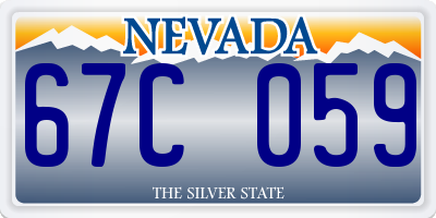 NV license plate 67C059