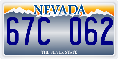 NV license plate 67C062