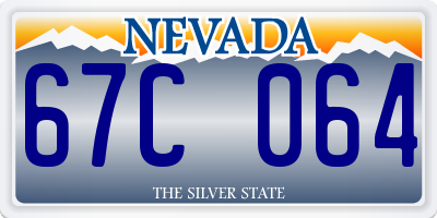 NV license plate 67C064