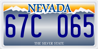 NV license plate 67C065