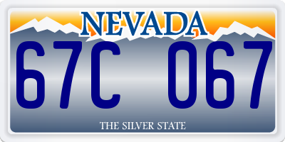 NV license plate 67C067