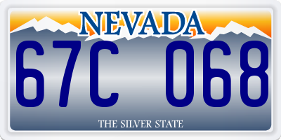 NV license plate 67C068
