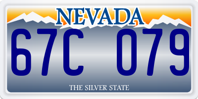 NV license plate 67C079