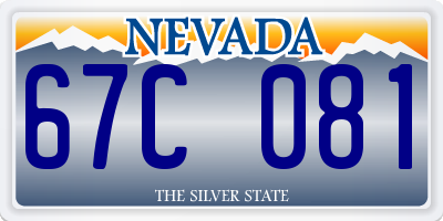 NV license plate 67C081