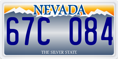 NV license plate 67C084