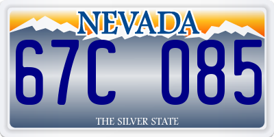 NV license plate 67C085