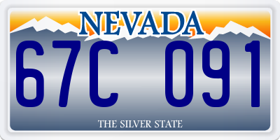NV license plate 67C091