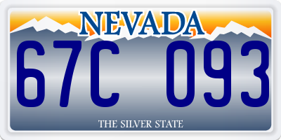 NV license plate 67C093