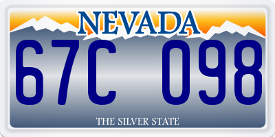 NV license plate 67C098