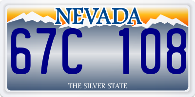 NV license plate 67C108