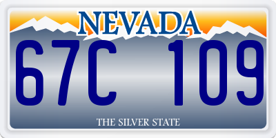 NV license plate 67C109