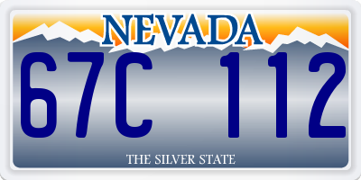 NV license plate 67C112