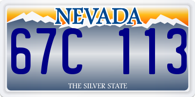 NV license plate 67C113