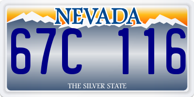 NV license plate 67C116