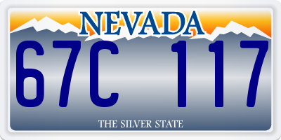 NV license plate 67C117