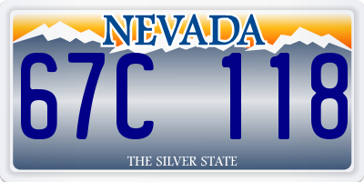 NV license plate 67C118