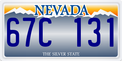 NV license plate 67C131