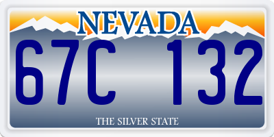 NV license plate 67C132