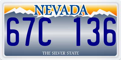 NV license plate 67C136