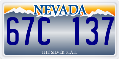 NV license plate 67C137