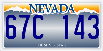 NV license plate 67C143