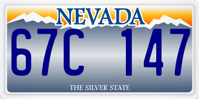 NV license plate 67C147