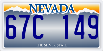 NV license plate 67C149