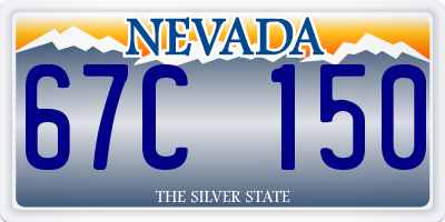 NV license plate 67C150