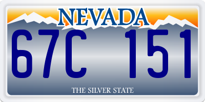 NV license plate 67C151