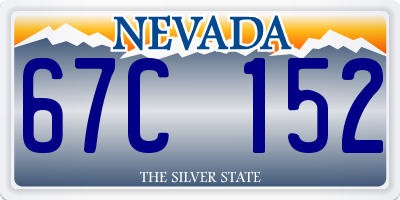 NV license plate 67C152