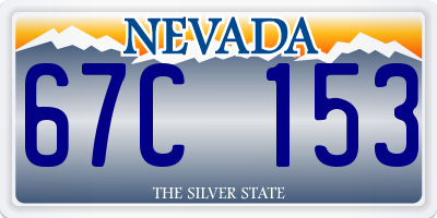 NV license plate 67C153