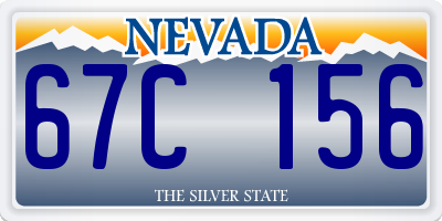 NV license plate 67C156