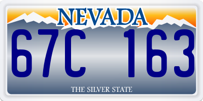 NV license plate 67C163