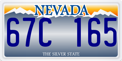 NV license plate 67C165