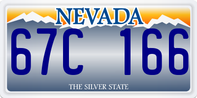NV license plate 67C166