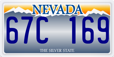 NV license plate 67C169