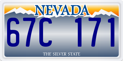 NV license plate 67C171