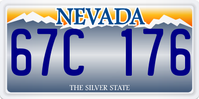 NV license plate 67C176