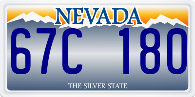 NV license plate 67C180