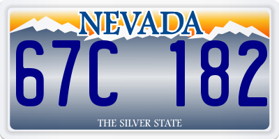 NV license plate 67C182
