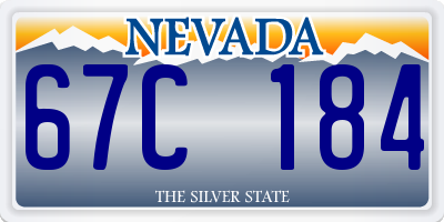 NV license plate 67C184