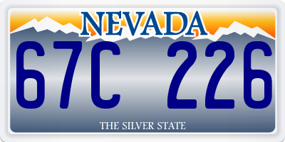 NV license plate 67C226