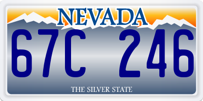 NV license plate 67C246
