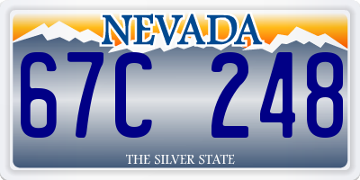 NV license plate 67C248
