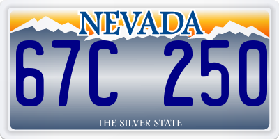 NV license plate 67C250