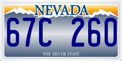 NV license plate 67C260
